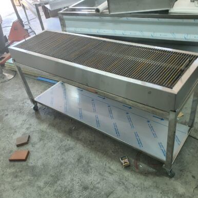 Gratar de inox cu hota si gratare de gradina