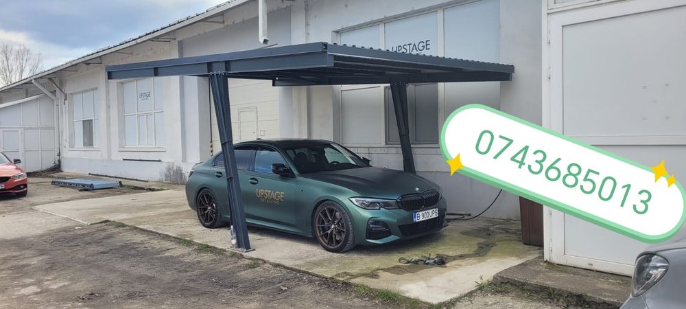 Pergola auto, carport suport panouri fotovoltaice