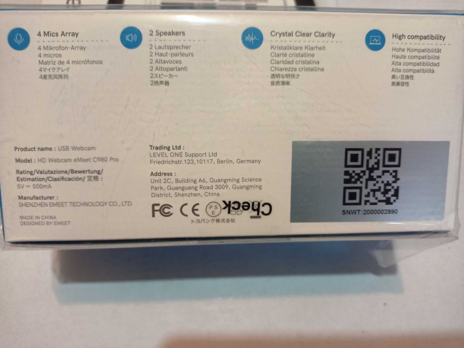 USB webcam Emeet C980PRO