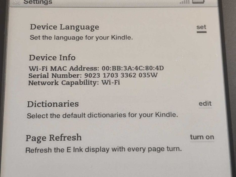 eBook Amazon Kindle 4 .gen 2gb 6 Inch Wifi D01100 - poze reale