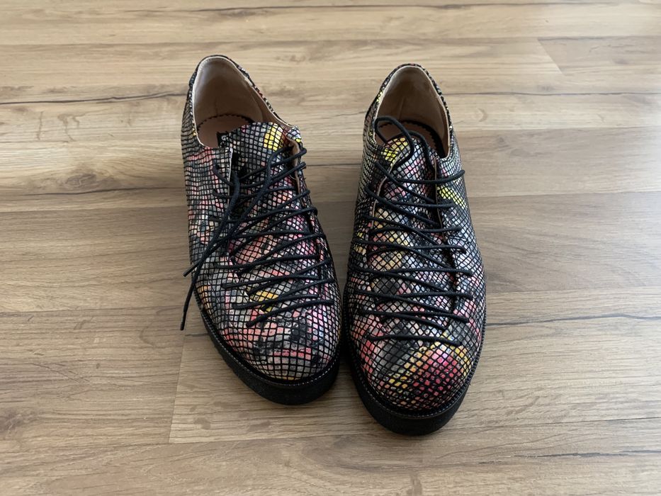 Pantofi Creative Shoes, cu siret, din piele naturala, mărime 38