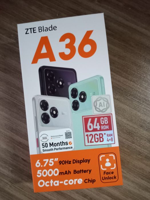 Смартфон с гарантией ZTE Blade A36