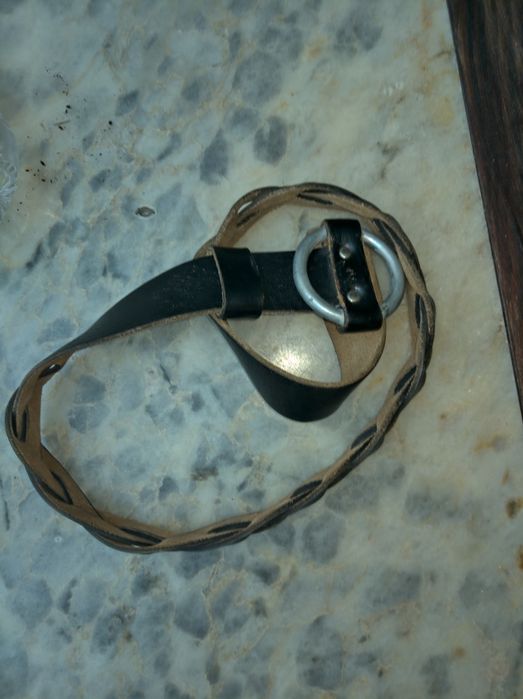 2бр.Колани естествена кожа. Италиански черен и кафяв