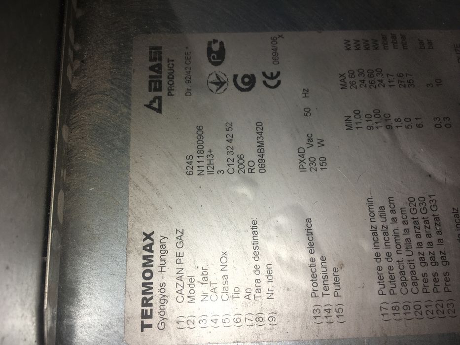 Газов котел BIASI / Termomax