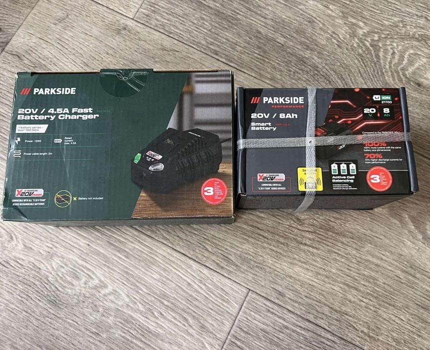 Акумулаторна батерия Parkside Performance 8 Ah, 20 V. 3 години гаранция.