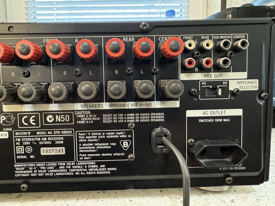 Sony STR-DB830qs resiver