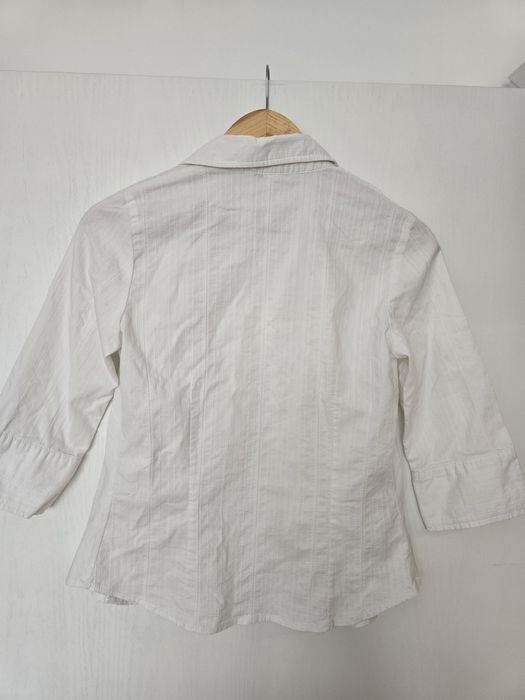 Бяла риза H&M с 3/4 ръкави