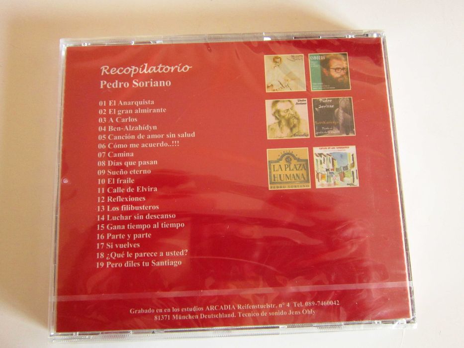 cadou rar Pedro Soriano Recopílatorío nueva El Anarquista cd sigilat