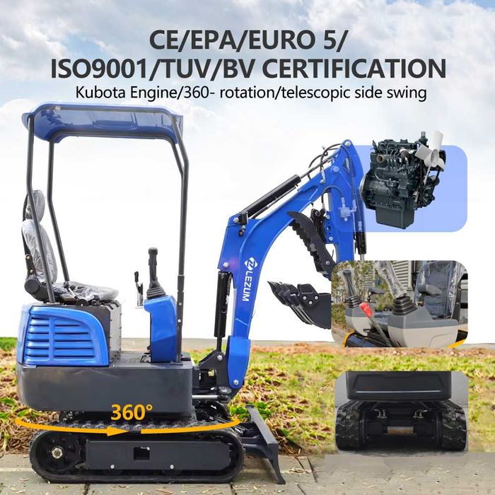 LEZUM DY12 Евтин мини багер, директни продажби от фабриката