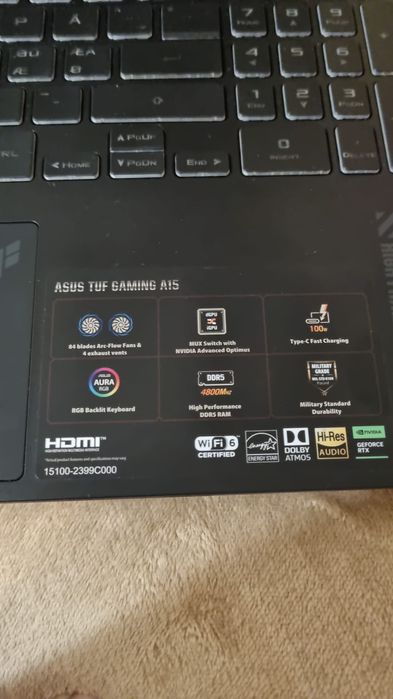 Laptop Gaming Ryzen 5, rtx 4060 8gB, 16 gb ddr5, ssd 512