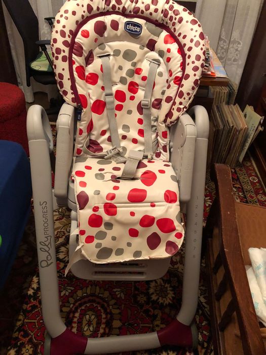 Scaun de masa Chicco Polly Progres 5 in 1, Anthracite, 0 luni+