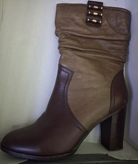 Сапоги женские, натуральная кожа, размер 39