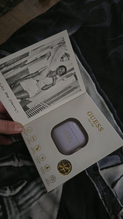 Безжични слушалки GUESS HF TWS,лилав