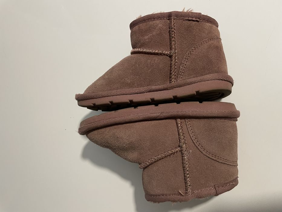 Ghete piele intoarsa interior 15cm