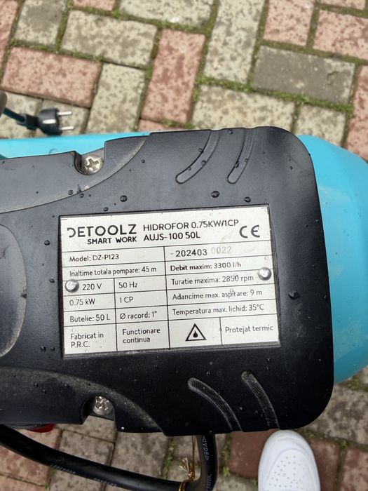 Hidrofor 50 litri cu pompa Nou inox
