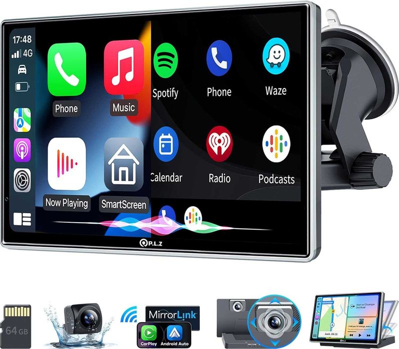 Мултимедия PLZ 7" Apple и Android Carplay, две камери