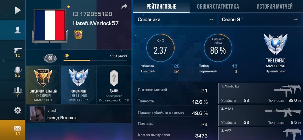 Продаётся аккаунт в Standoff 2