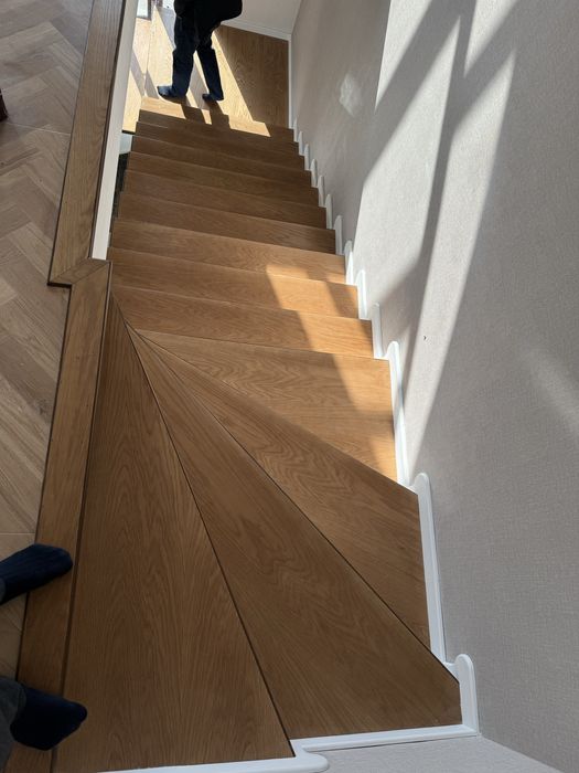 обшивка лестница. Мдф двери