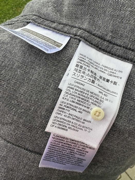Cămașă blugi Levi’s Tailored Fit damă mărimea M gri închis denim western