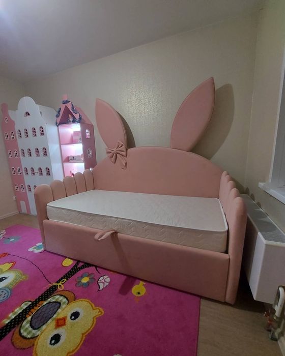 Детская кровать Зайка с матрасом в наличии