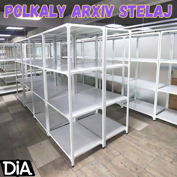 Polkaly stellaj, arxiv tokchasi Акция, метал архивный стеллаж