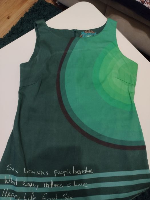 Rochie desigual verde S
