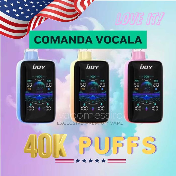 5 Bucati Vape Uranus Mate 40k Real Comenzi Vaocale Mega Vape!Promo!