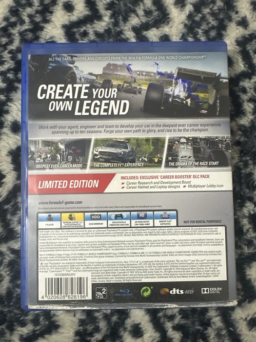 F1 2016 Limited Edition Ps4