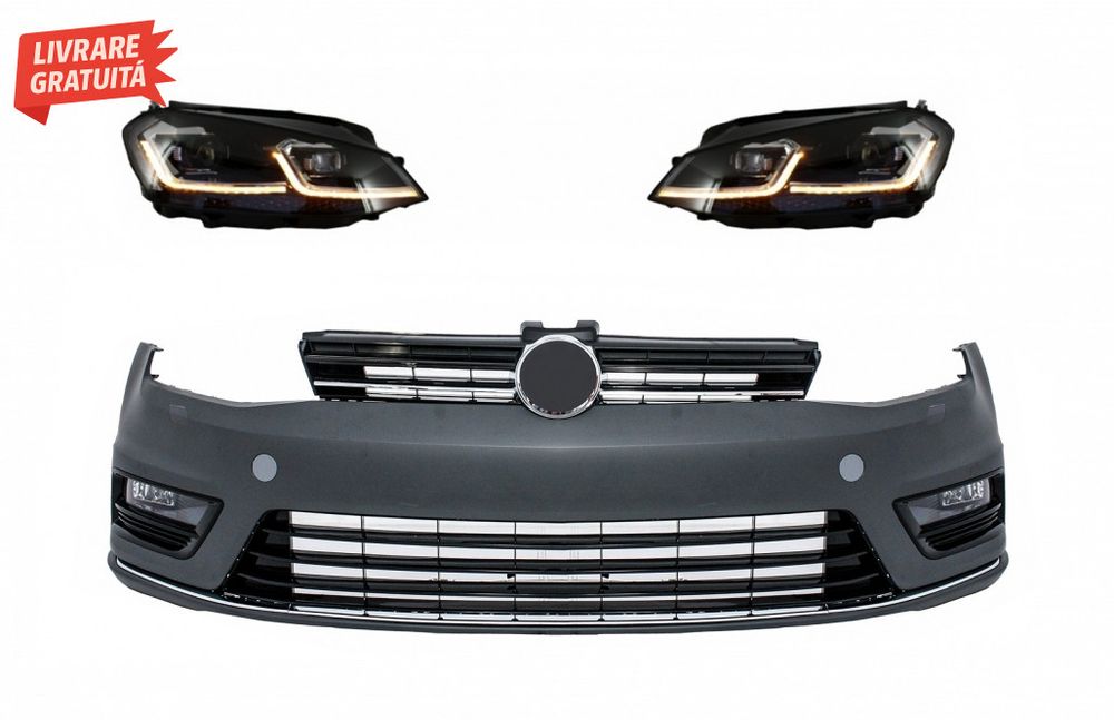 Bara Fata cu Faruri LED Bi-Xenon Look cu Semnal Dinamic VW Golf VII 7