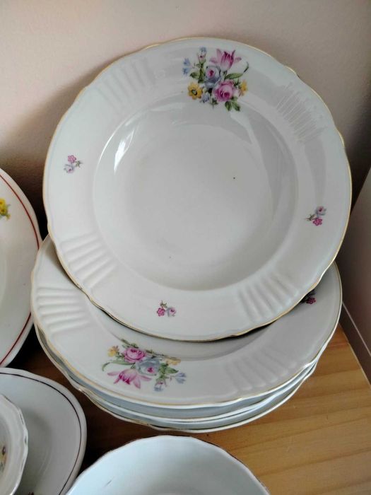 Порцеланови чинии и съдове РЕТРО 9 бр. ПАКЕТНА цена