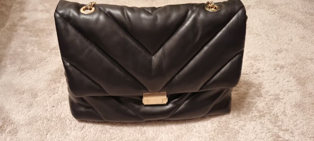 Дамска чанта Axel бежова,  Zara черна