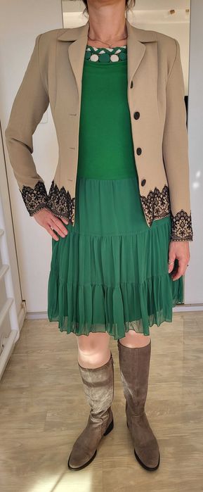 Sacou bej, office-elegant, marimea 38-S/M, Marca Mathilde