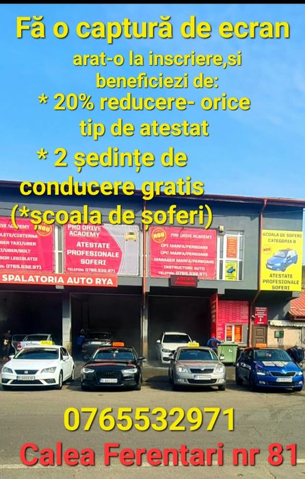 Atestate soferi preț- de la 150 viza uber viza taxi