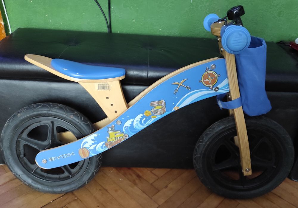 Дървен баланс - колело