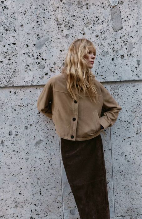 Ново яке от естествен велур ZARA