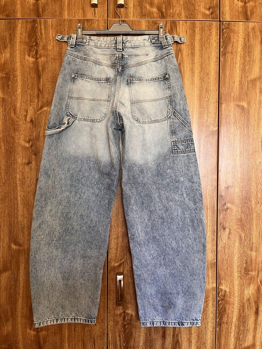 Сини дънки с избелял ефект Bershka