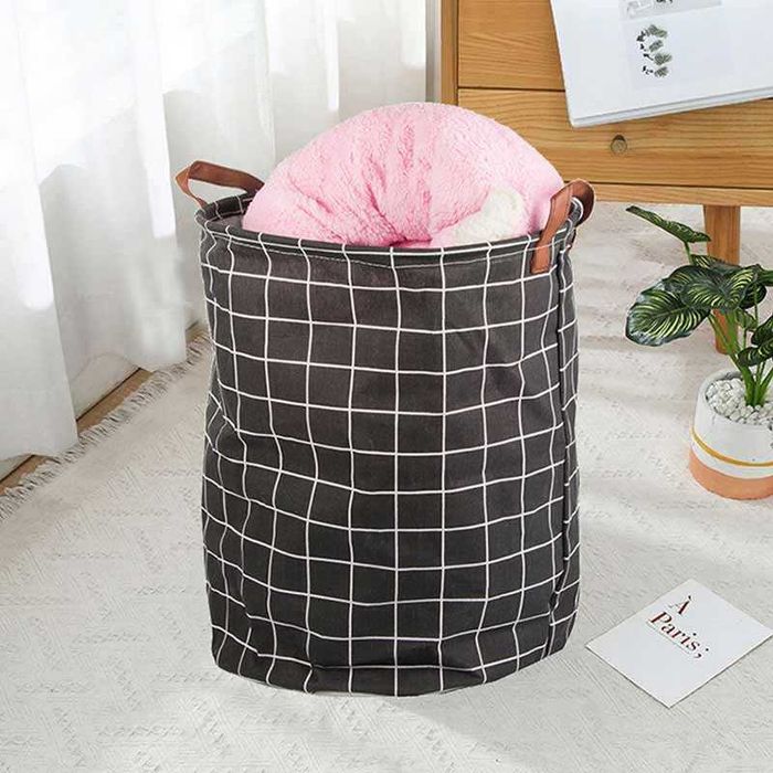 Сгъваем кош за пране XL – голям текстилен контейнер за дрехи и играчки