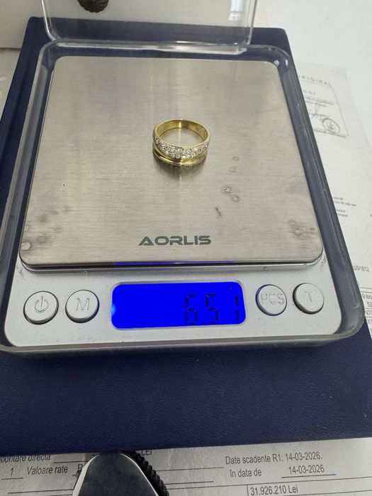 Inel aur cu diamante 18 k