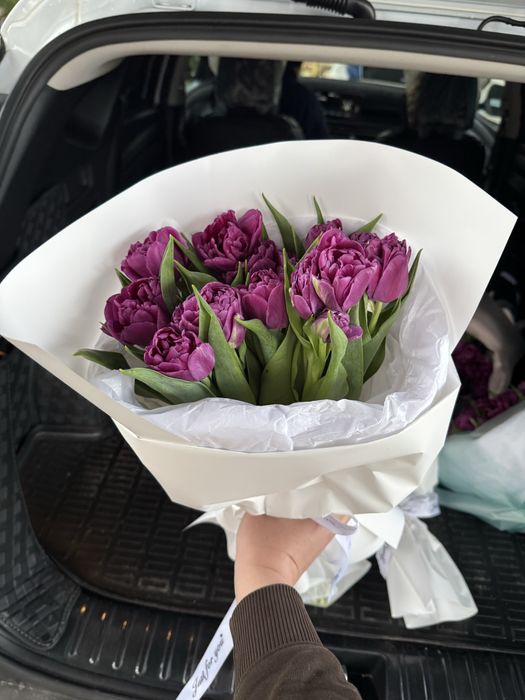 Готовые букеты тюльпан