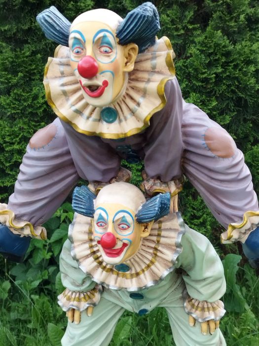 Колекционерска двойна фигура на клоун на  Jun Asilo от 1996