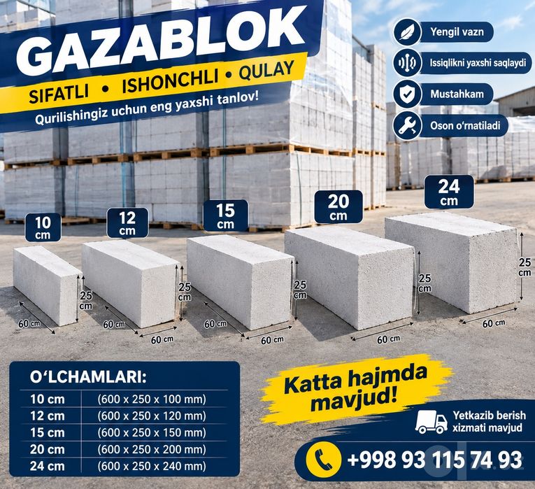 Penabilok Gazabilok yuqori sfat hamyonbob narx