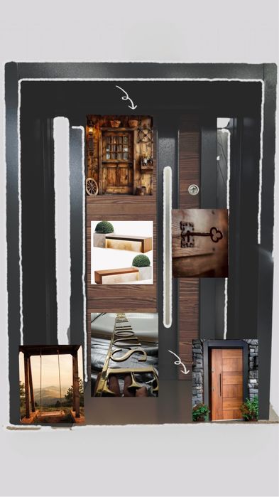 Врата входна за външни условия Snow white