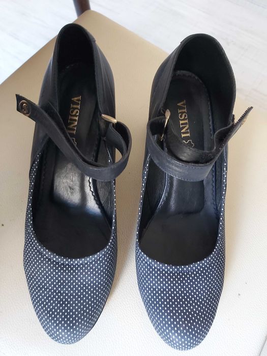 Тъмносини Обувки м.Висини