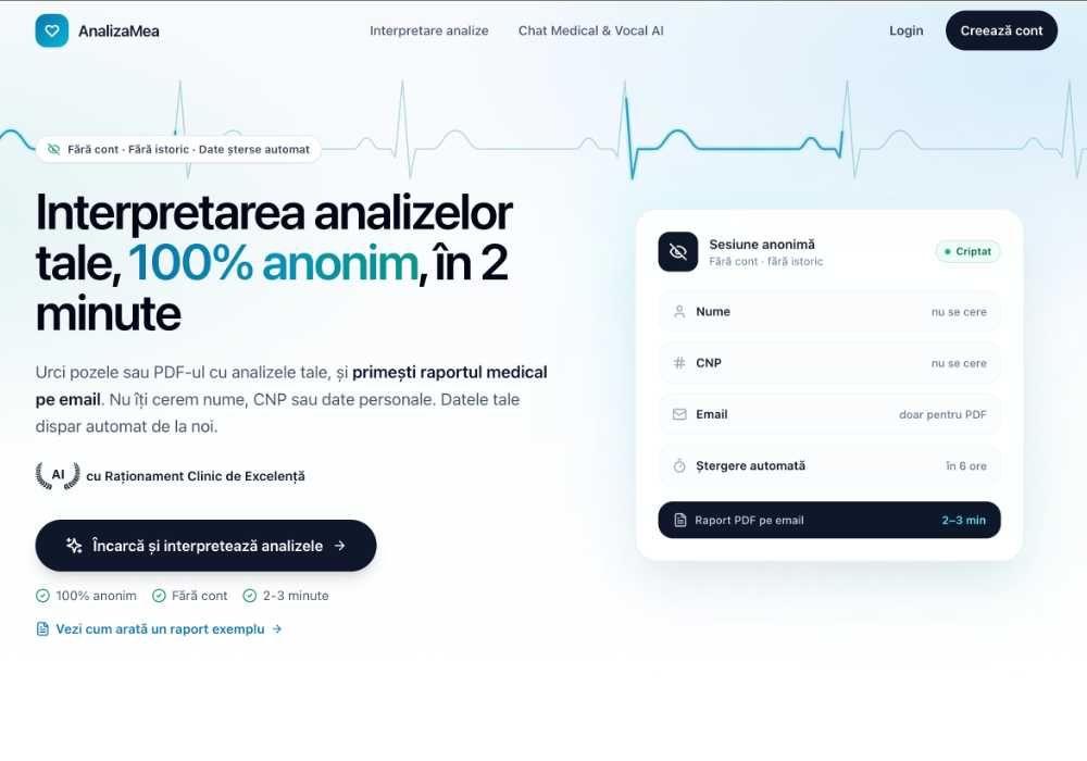 Afacere online la cheie - Platformă medicală cu AI