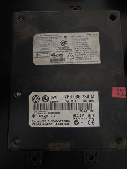 Modul premium bluetooth vw seat skoda 7p6035730m