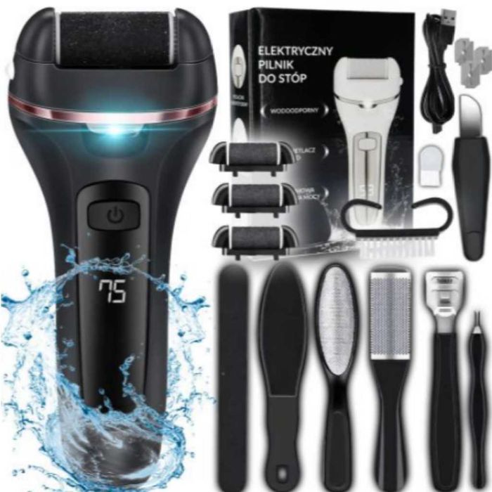 Електричска пила за крака - пълен комплект за базов педикюр