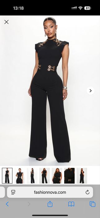 Нов Fashion nova Черен гащеризон