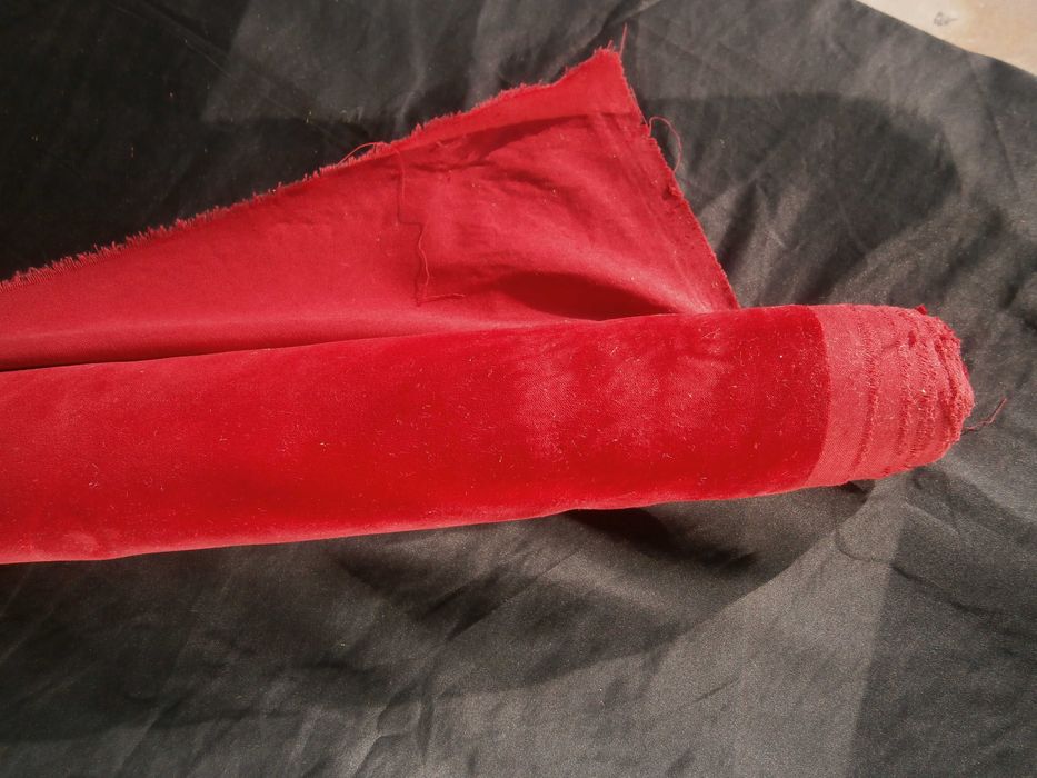 Плат,Плюш,Червен,Луксозен,Покривка,Соц.