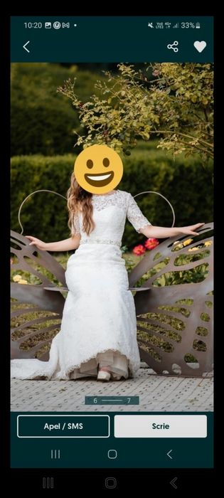 Rochie de mireasa foarte frumoasa  stil sirenă