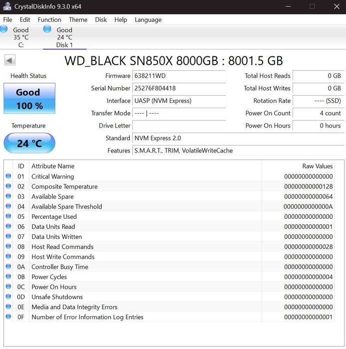 SSD WD Black SN850X de 8TB PCI Express 4.0 - Nou, Garantie